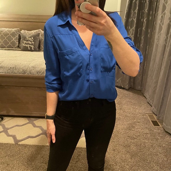 Vibrant Blue Portofino Button Down - Picture 2 of 6